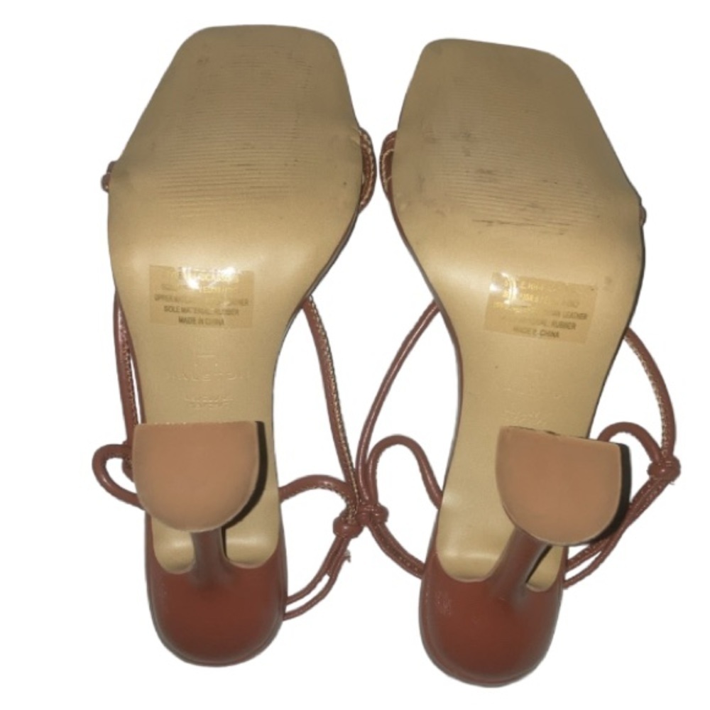 H Halston Women's Picasso Lace-Up Dress Sandals Size 8.5 in tan - Picture 8 of 15
